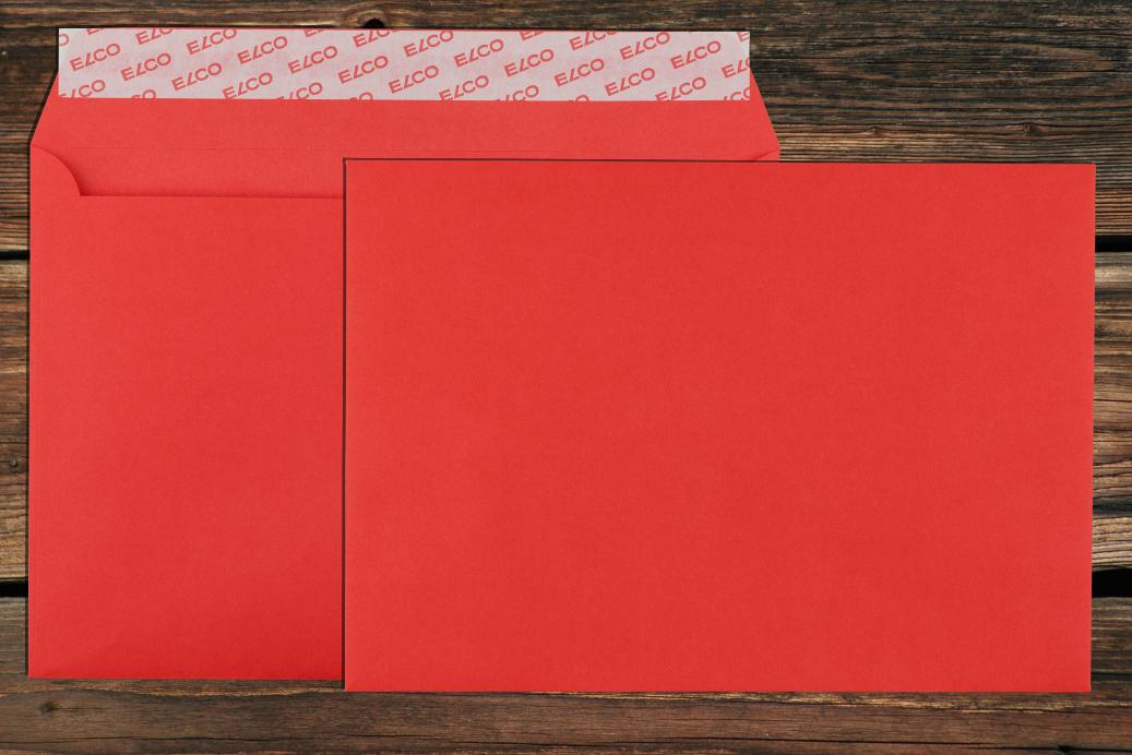 Briefhüllen C5 162x229 mm Haftklebend Intensivrot 100 g/qm